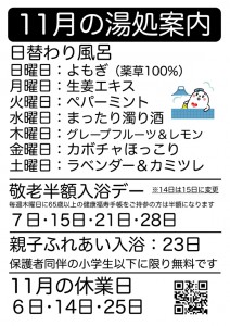 11月の湯処